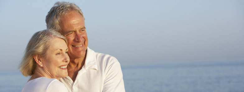 Older couple on the beach